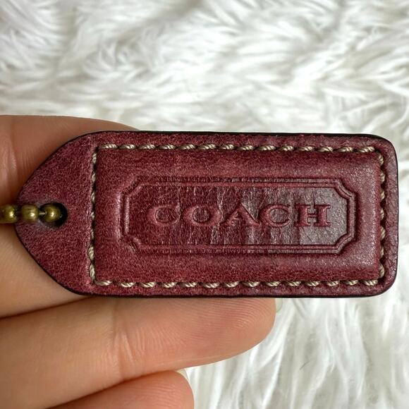1.5" y2k COACH Vintage Fob Bag Charm Hang tag Hangtag - Picture 1 of 2
